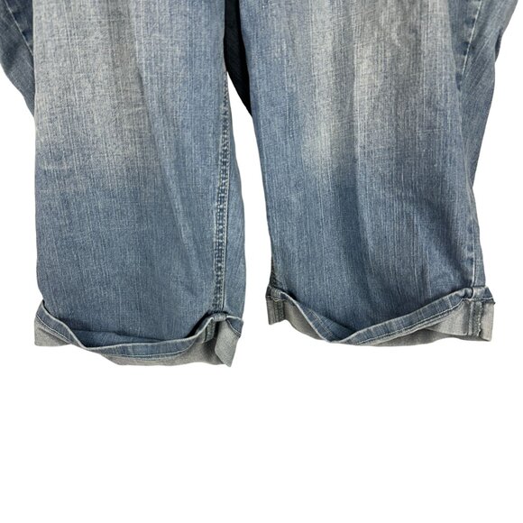 Gitano Womens Capri Jeans Plus Size 26 Embroidered Feather Pocket Denim - Picture 3 of 6